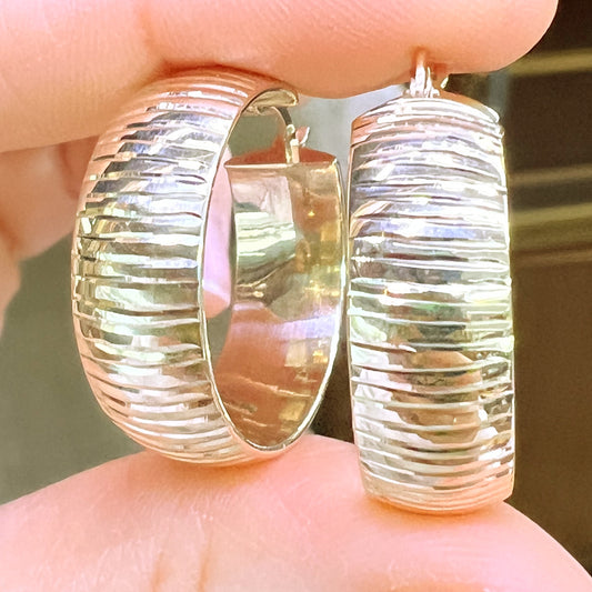 Arracadas Chunky Diamantadas 10k