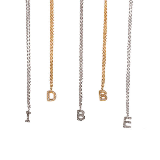 Letras 18k con Diamantes Naturales y Cadena