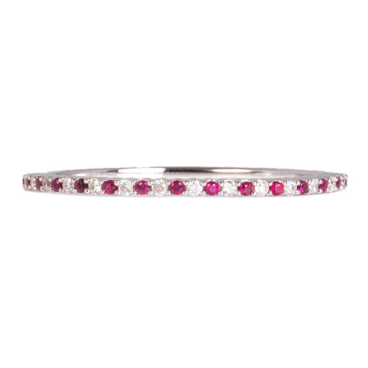 Mini Churumbela con Rubies 0.09qs y Diamantes Naturales 0.06qts