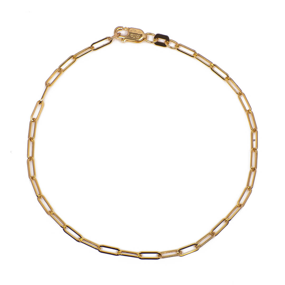 Pulsera Eslabones tipo Clip 14k