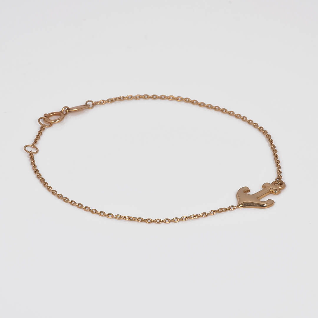 Pulsera Cadena con Ancla 14k