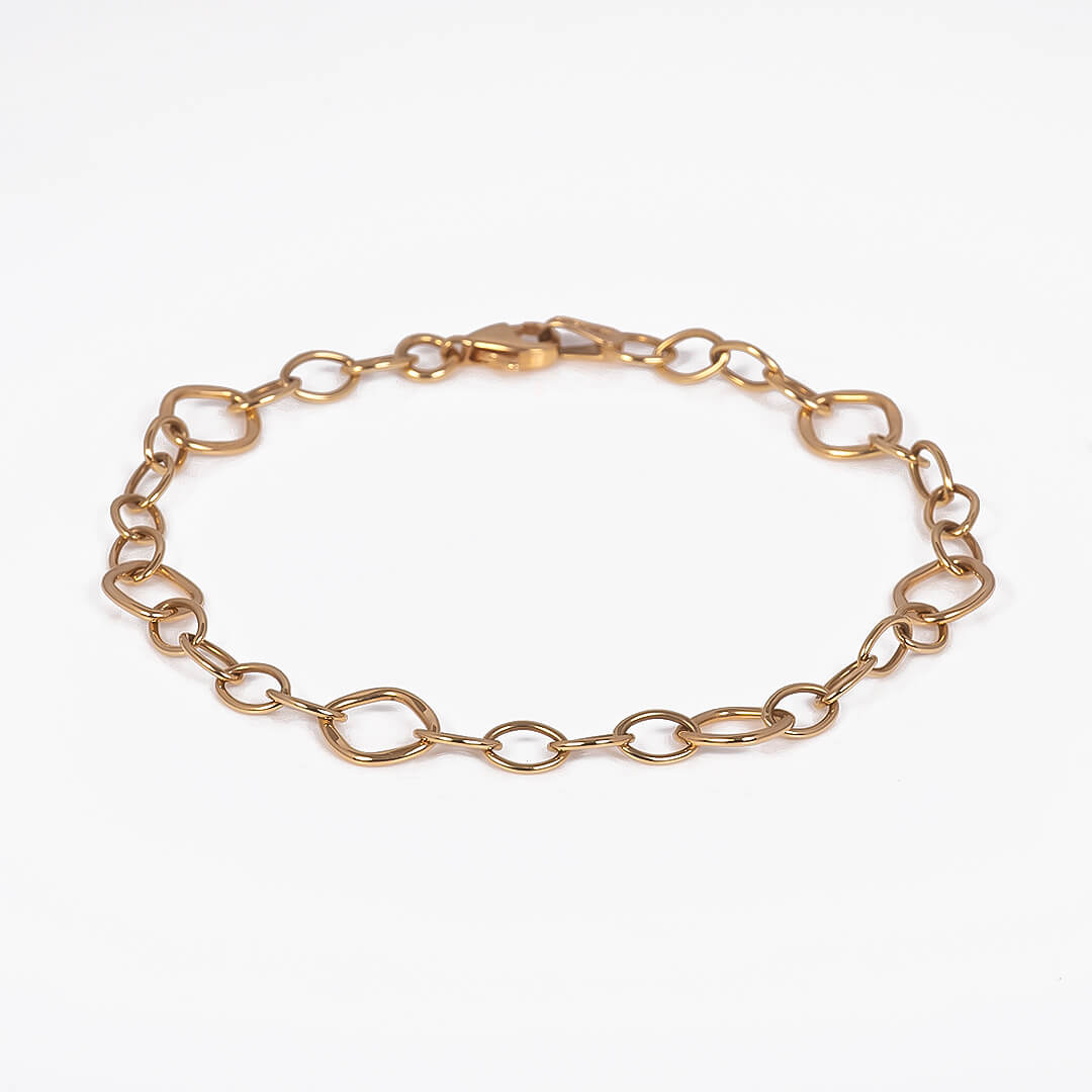 Pulsera Eslabones Redondos 14k