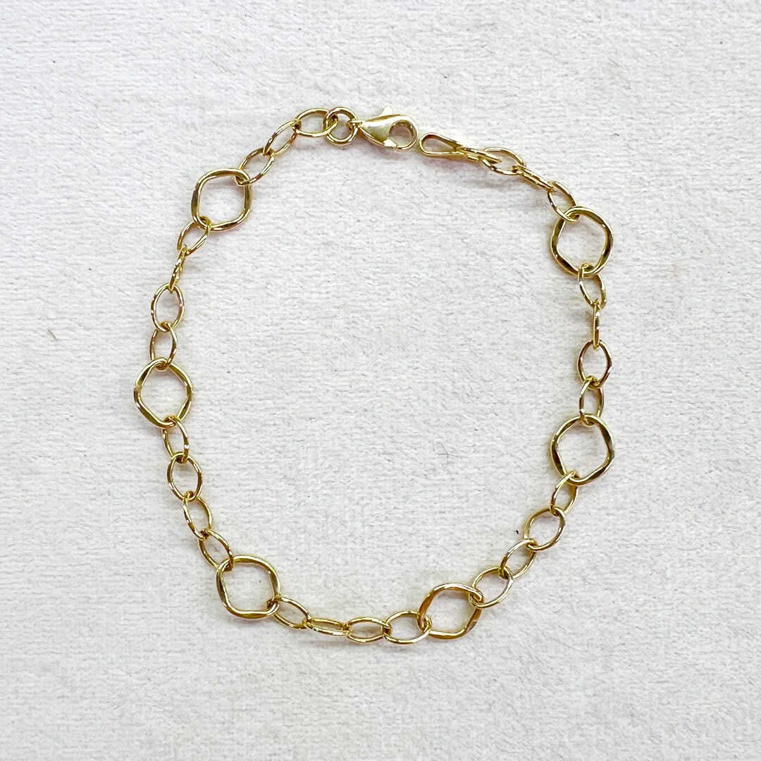 Pulsera Eslabones Redondos 14k