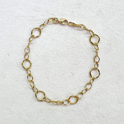Pulsera Eslabones Redondos 14k