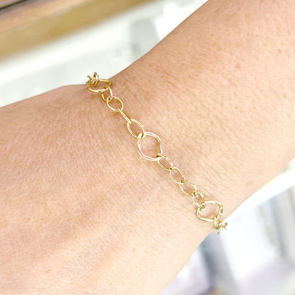 Pulsera Eslabones Redondos 14k