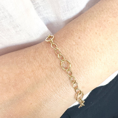 Pulsera Eslabones Redondos 14k