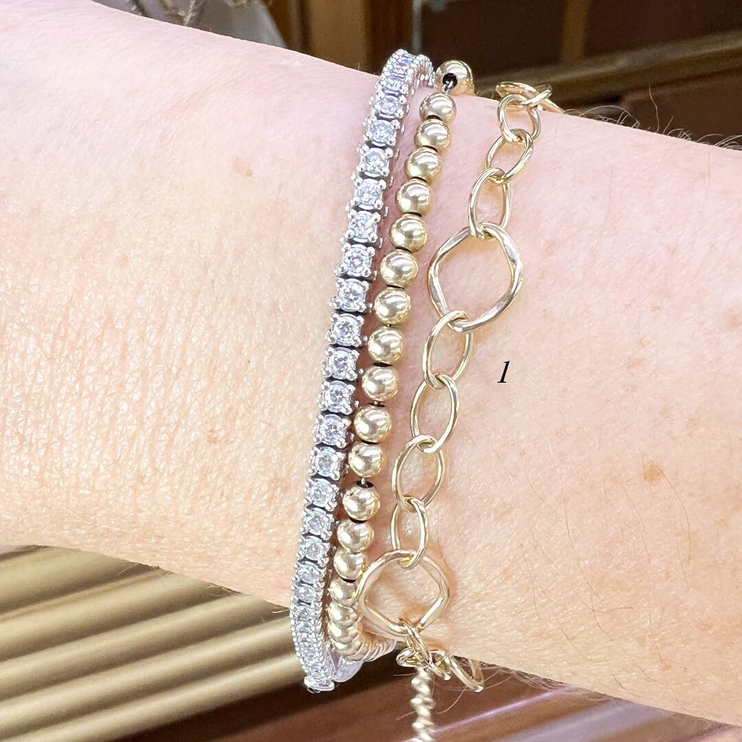 Pulsera Eslabones Redondos 14k