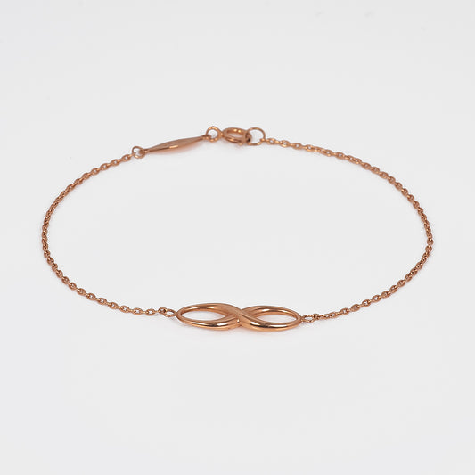 Pulsera Infinito Oro Rosa 14k