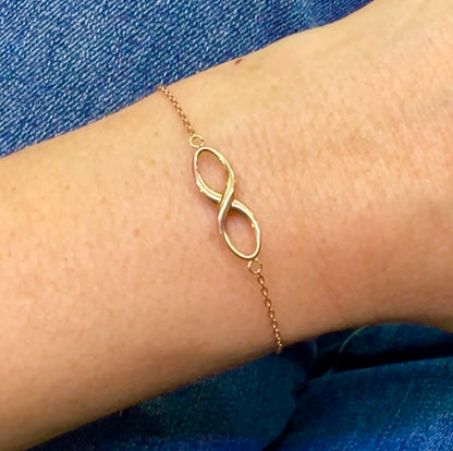 Pulsera Infinito Oro Rosa 14k