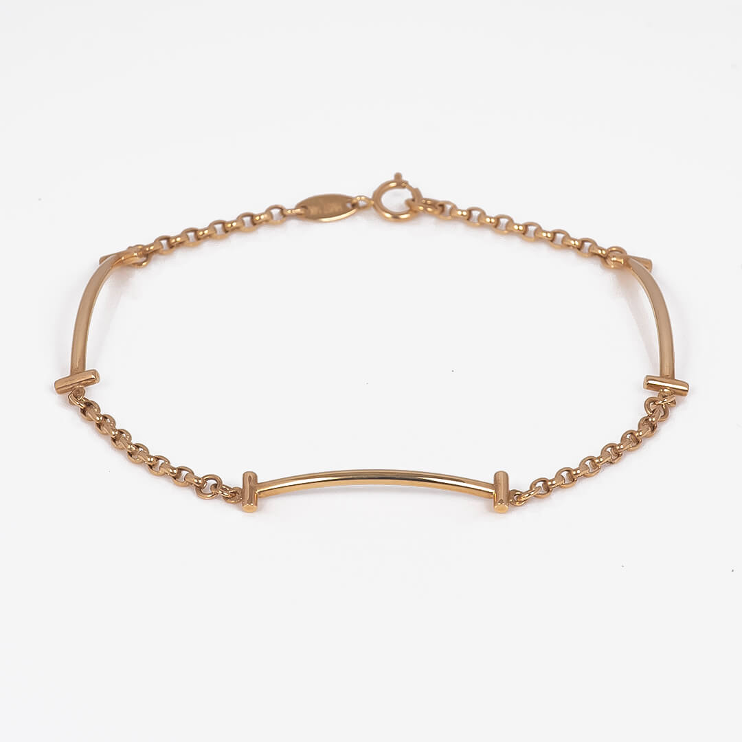 Pulsera con 3 Barritas y Cadena