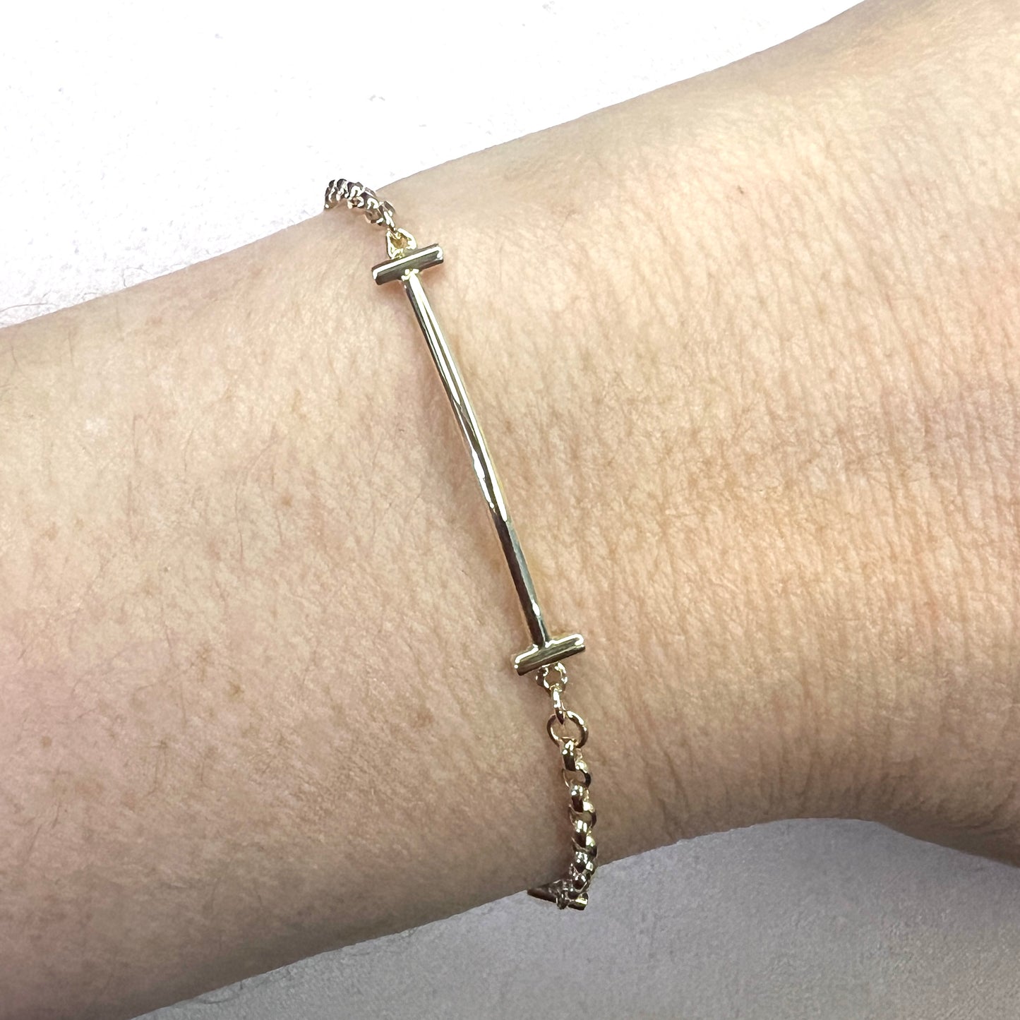 Pulsera con 3 Barritas y Cadena