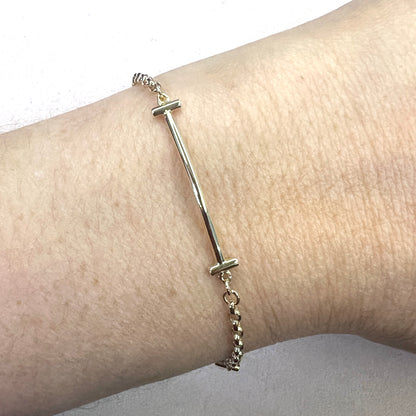 Pulsera con 3 Barritas y Cadena