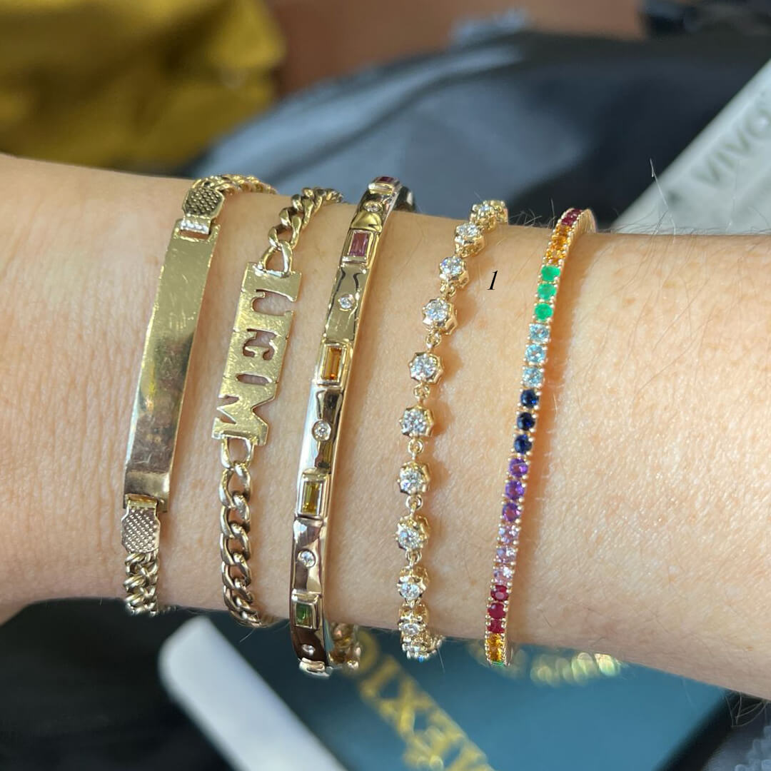 Pulsera con Diamantes Naturales 0.85qts