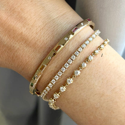 Pulsera con Diamantes Naturales 0.85qts