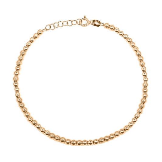 Pulsera de Bolitas Lisas 14k