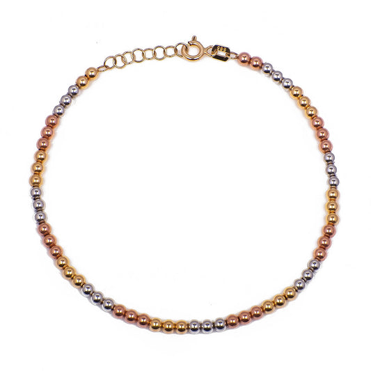 Pulsera de Bolitas Lisas 14k