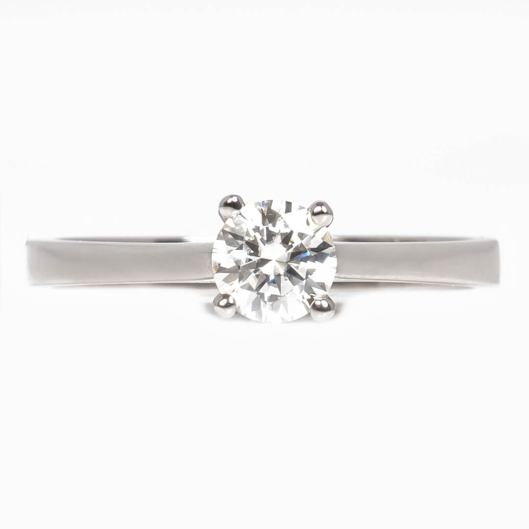 Solitario Moissanita Corte Redondo 0.50qts