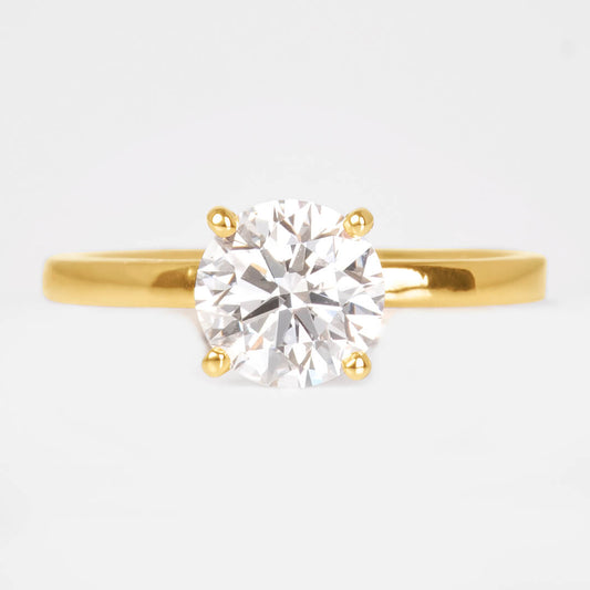 Solitario Celeste con Diamante Labgrown 1.33qts