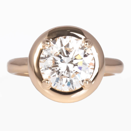 Solitario con Bisel Chunky Diamante Labgrown 3.00qts