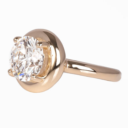 Solitario con Bisel Chunky Diamante Labgrown 3.00qts