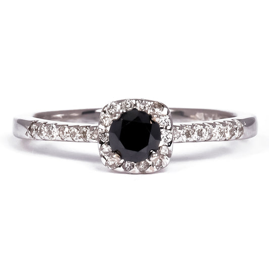 Anillo Black Diamond with Halo