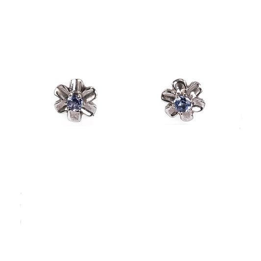 Aretes Flor con Tanzanita