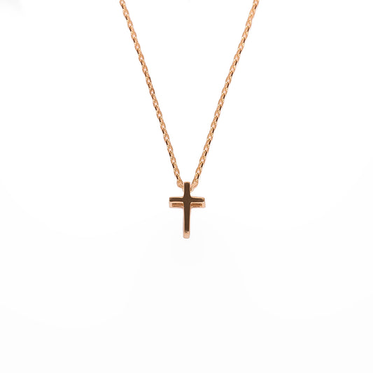 Cadena con cruz lisa