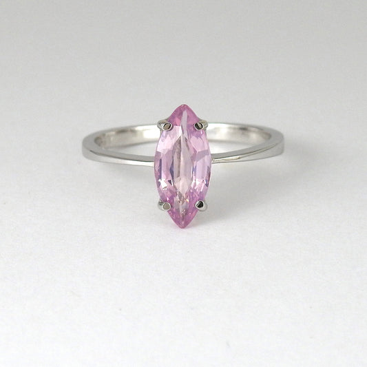 Marquise purple spinel ring