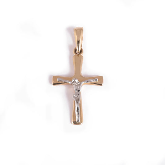Cruz con cristo Oro combinado