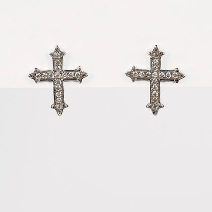 Aretes cruces Góticas con Diamantes
