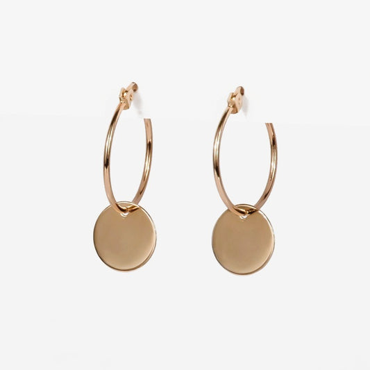 Arracada con aro colgante