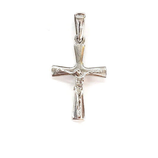 Cruz con cristo Oro blanco